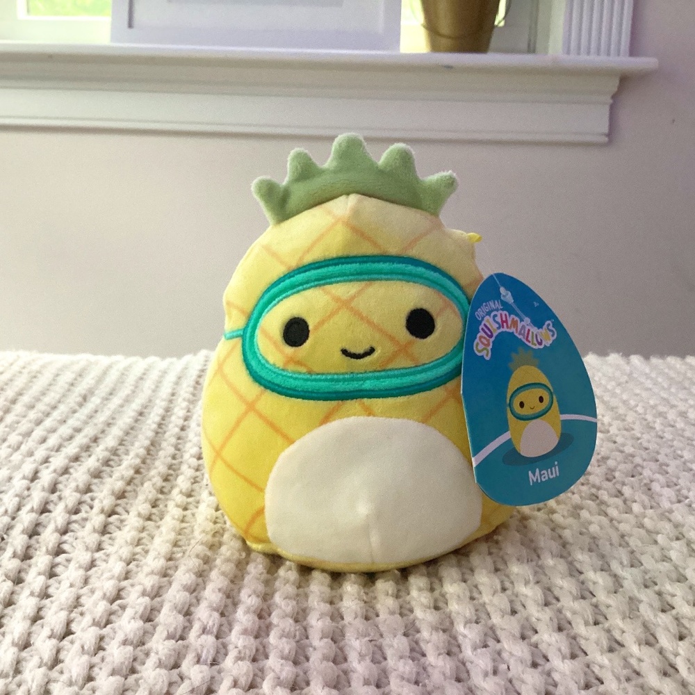 Maui The Yellow Pineapple Squishmallow With Goggles 5" Plush Toy